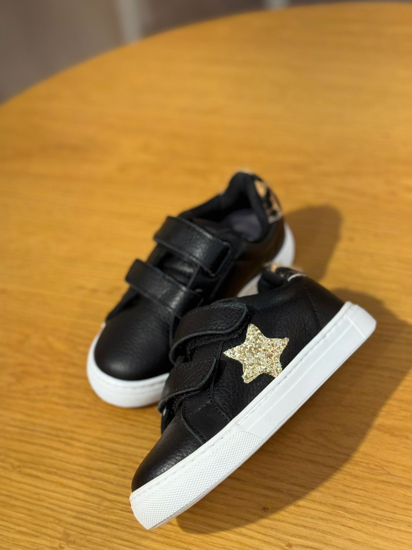 Merli&Rose Star Deri Sneaker | Siyah Leopar