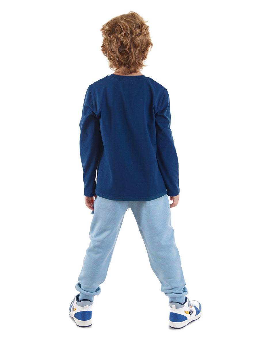 Denokids Canavar İtfaiye Erkek Çocuk T-shirt Eşofman Altı Takım