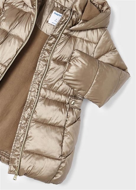 Mayoral Bej Renk Parlak Kapüşonlu Mont