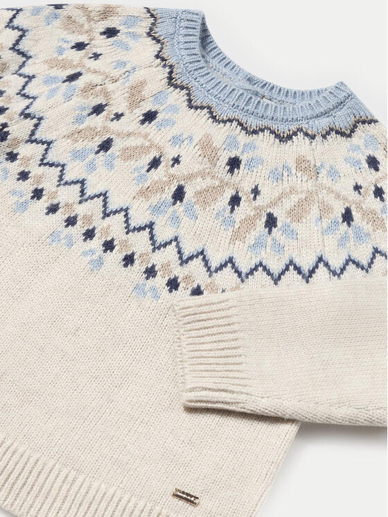 Mayoral Kız Çocuk Mavi Krem Kazak
