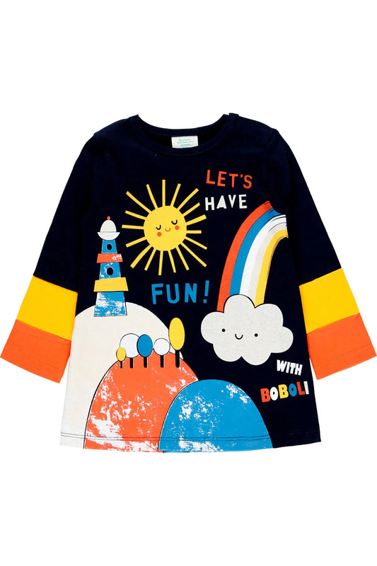 Boboli Kız Çocuk Sweatshirt Lacivert