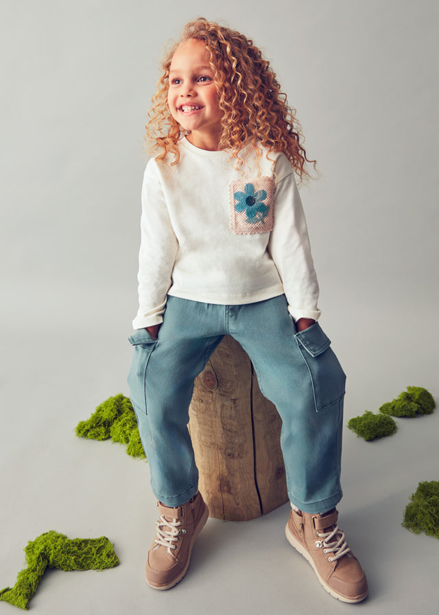 Mayoral Çiçek Detaylı Tshirt 4004