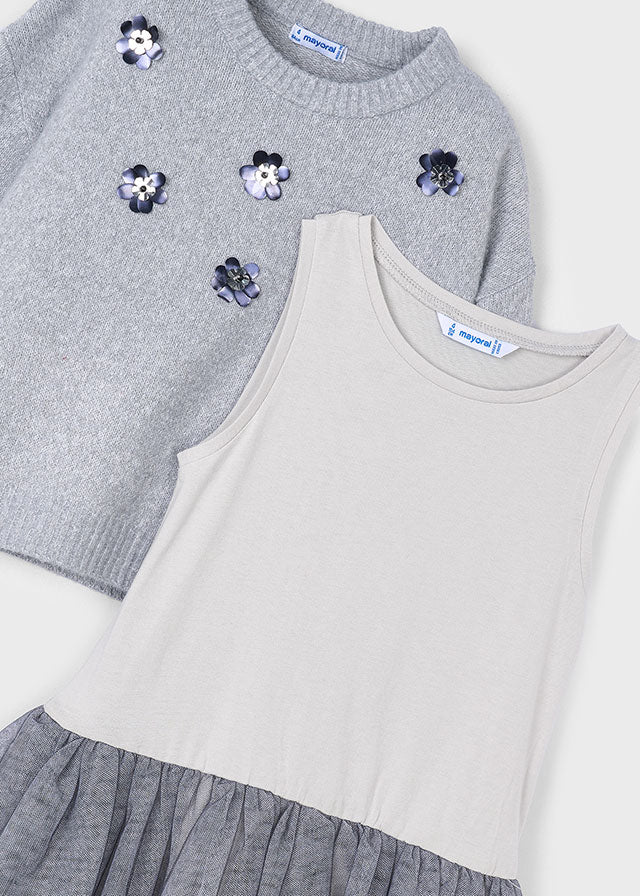 Mayoral Gri Elbise 4918