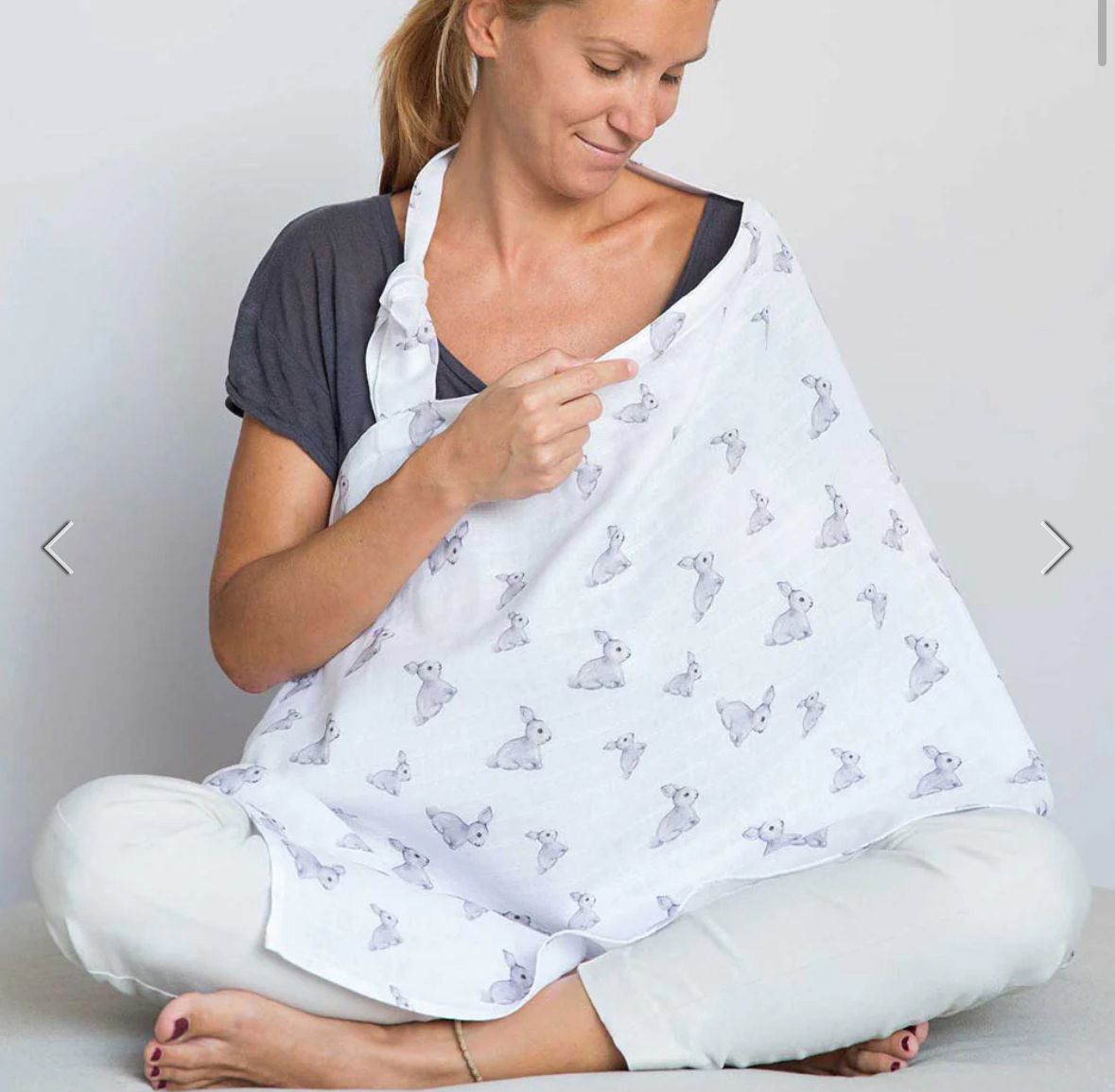 Müslin Bebek Emzirme Önlüğü - Iconique Lapin