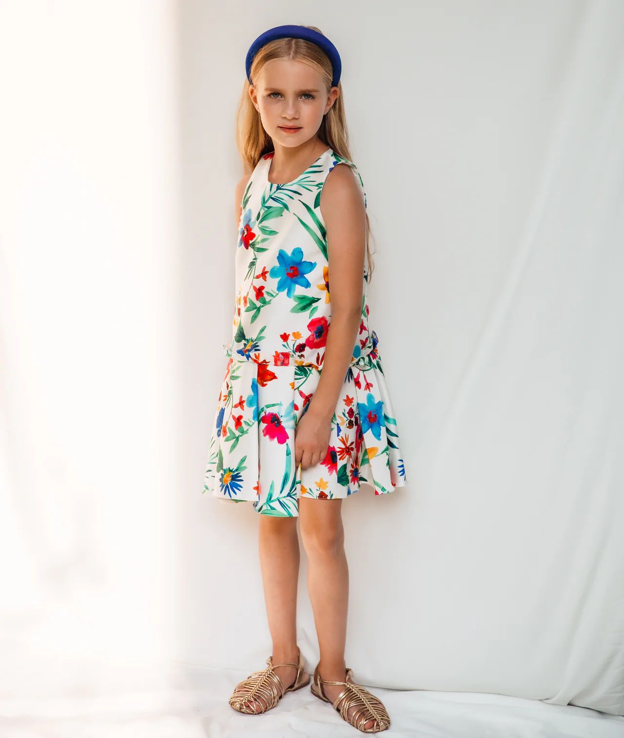 SheShe Mavi Çiçekli Elbise