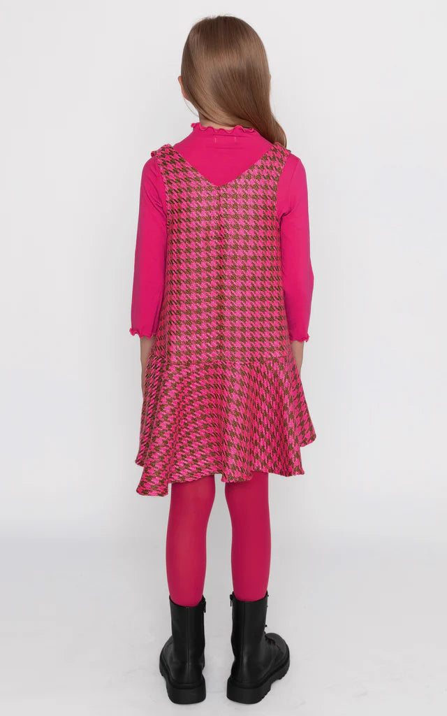 SheShe Pembe Kaşe Elbise ve Kombin Bluzü