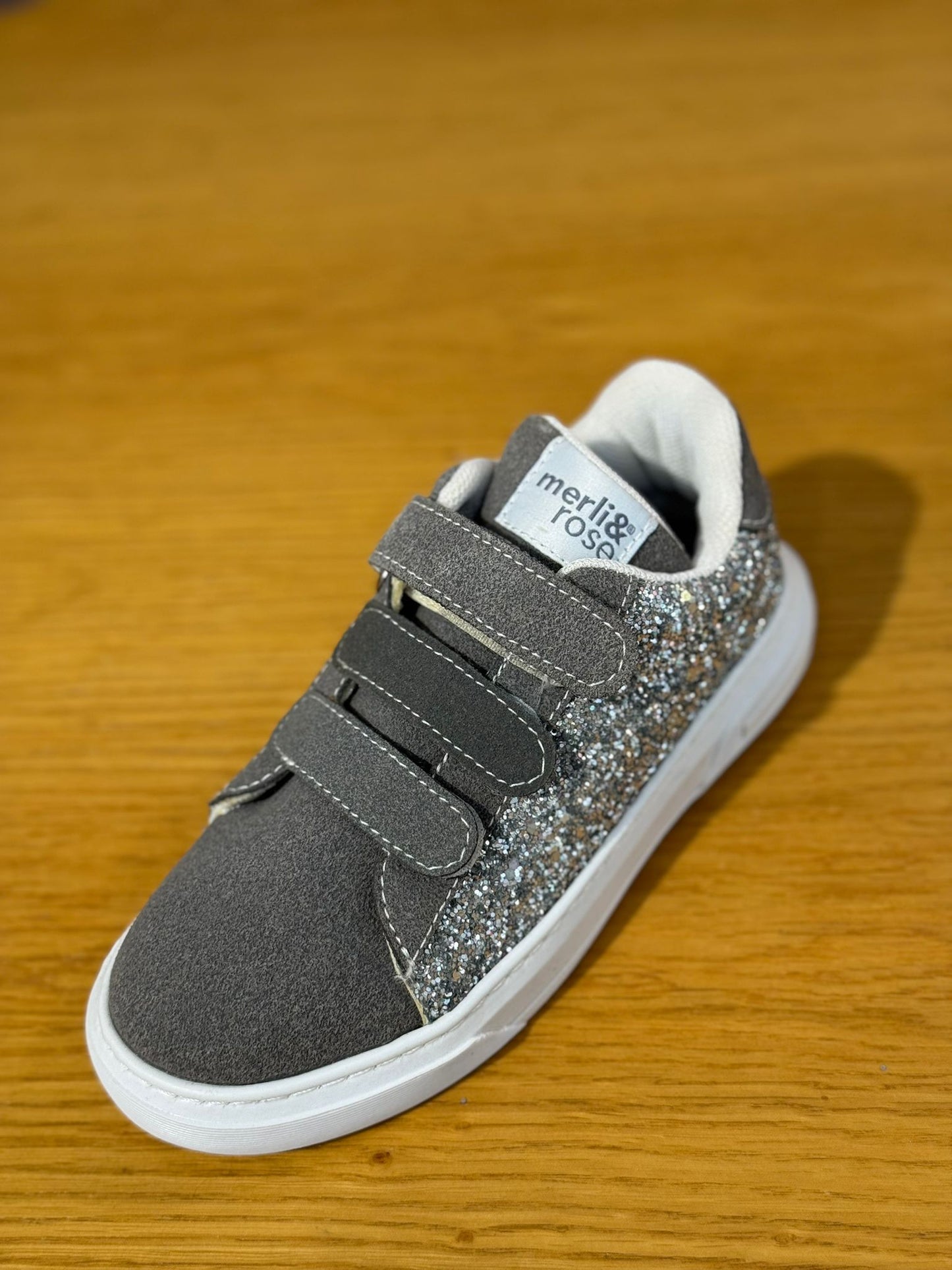 Merli&Rose Star Deri Sneaker | Trio Gri Gümüş