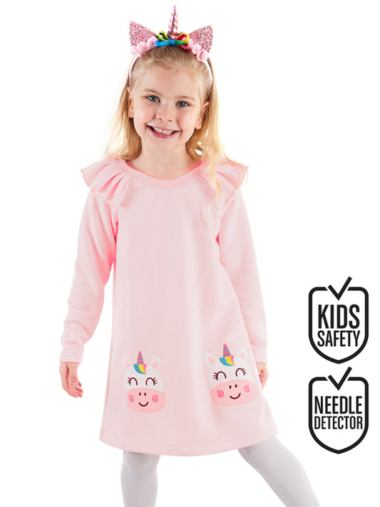 Deno Kids Cowcorn Pembe Kız Çocuk Elbise