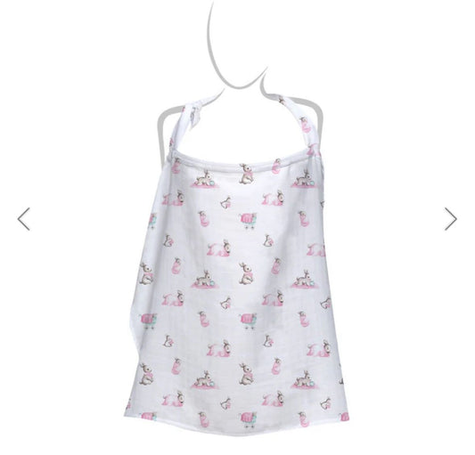 Müslin Bebek Emzirme Önlüğü - Bébé Lapin Rose