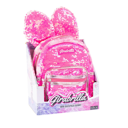 Girabrilla Fuşya Payetli Tavşan Kız Çocuk Sırt Çantası