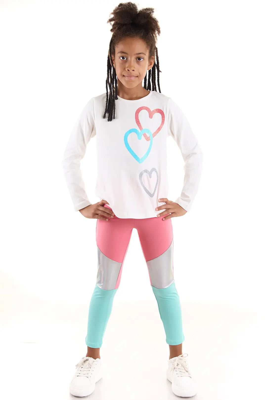 Colorinas Color Block Kız Çocuk Penye Tayt