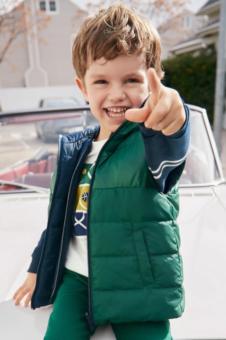 Mayoral Erkek Çocuk Çift Taraflı Yelek-Yeşil Lacivert