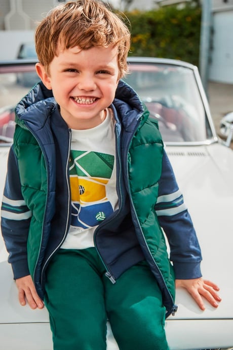 Mayoral Erkek Çocuk Çift Taraflı Yelek-Yeşil Lacivert