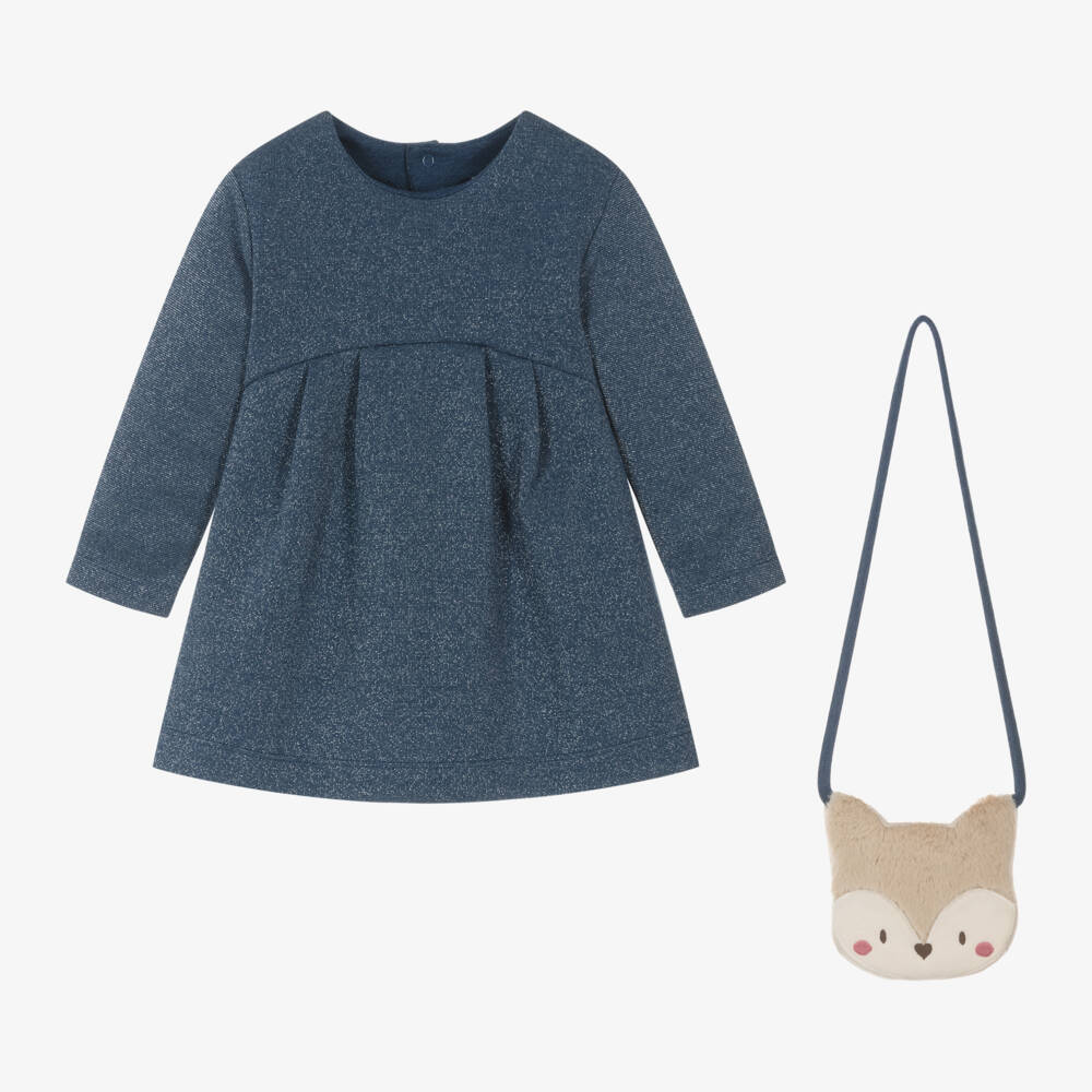 Mayoral Kız Çocuk Lacivert Çantalı Elbise