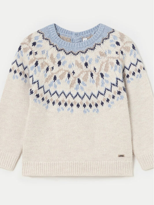 Mayoral Kız Çocuk Mavi Krem Kazak