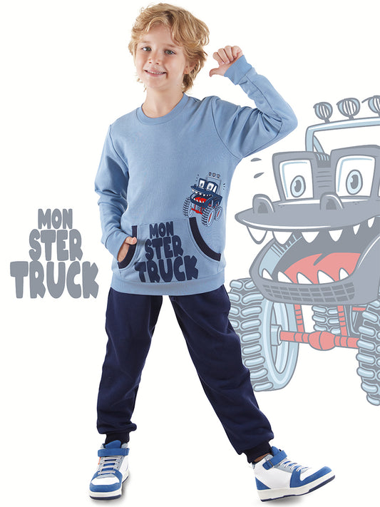 Denokids Monster Truck Erkek Çocuk Eşofman Takım