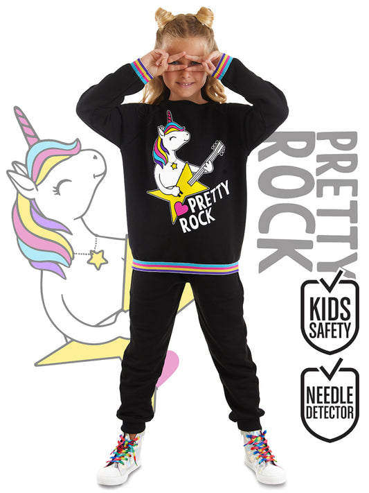 Denokids Rock Unicorn Kız Çocuk Eşofman Takım