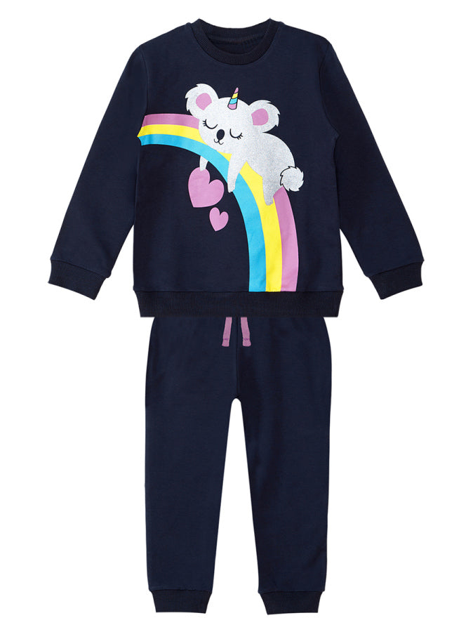 Denokids Simli Koala Kız Çocuk Kışlık Eşofman Takım