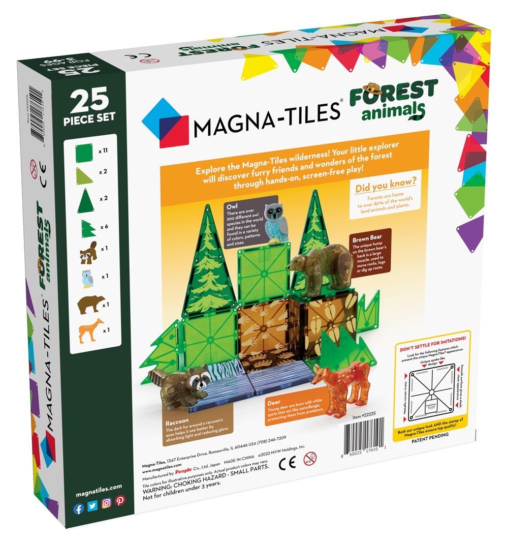 MAGNA-TILES® - Orman Hayvanları - 25 Parça