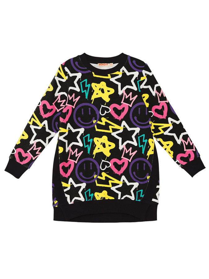 Denokids Street Style Kalpli Kız Çocuk Elbise