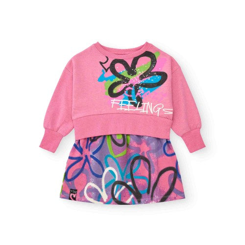 Tuc Tuc Kız Çocuk Pembe Elbise