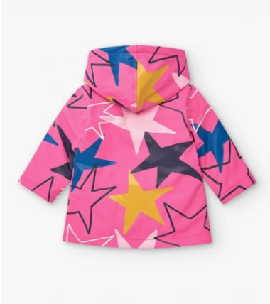 Tuc tuc Kız Çocuk Kışlık Kapüşonlu Yağmurluk Yıldızlı Fuşya 11379897