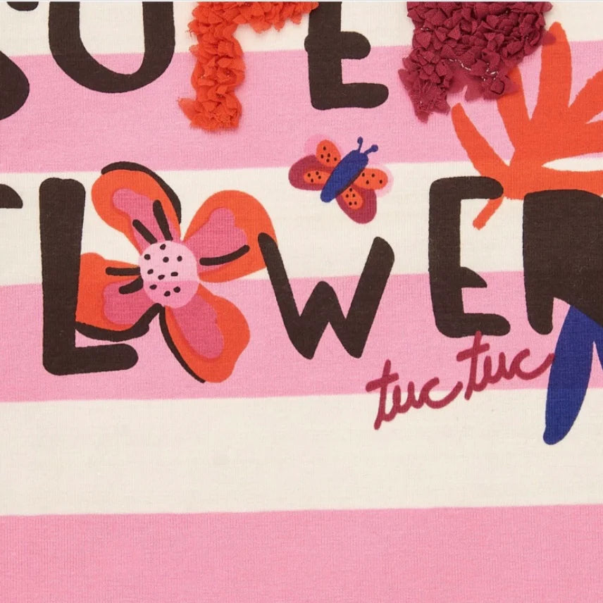 Tuc Tuc Kız Çocuk Super Flower Uzun Kollu T-shirt