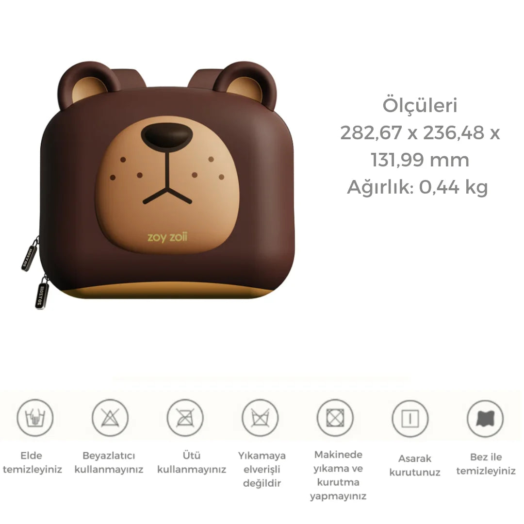 ZOYZOII Forest Serisi Cute Big Brown Sırt Çantası / Bear